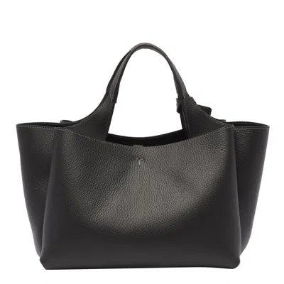 Shop Tod's Mini Leather Logo Bag In Nero