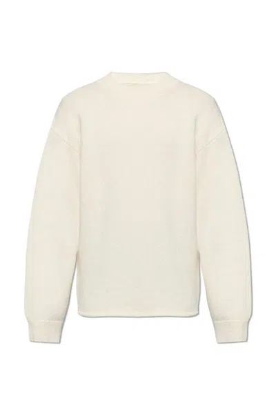 Shop Jacquemus Logo Sweater In Beige