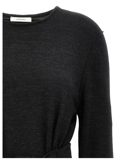 Shop Lemaire Trompe Loeil Sweater In Grey