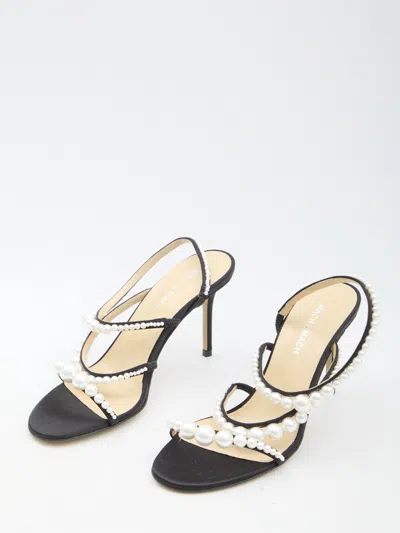 Mach &amp; Mach Sirene Sandals In Black