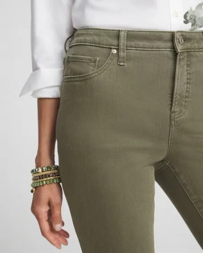 Chico's Petite Girlfriend Slim Ankle Jeans In Green Size 18p |  In Olive