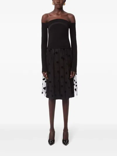 Nina Ricci Top With "bardot" Neckline In Black
