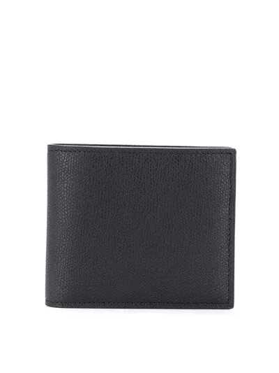 Shop Valextra Leather Cardholder In Black