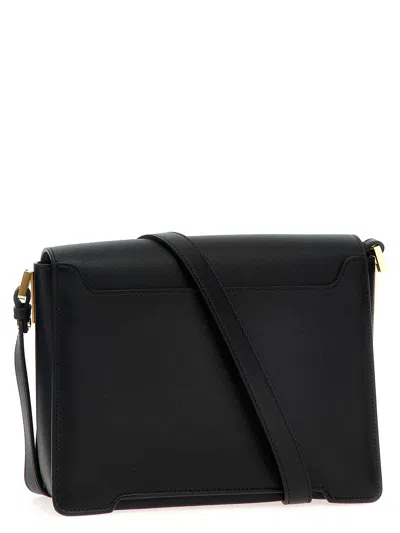Marni Black Leather Trunkaroo Medium Shoulder Bag In Black