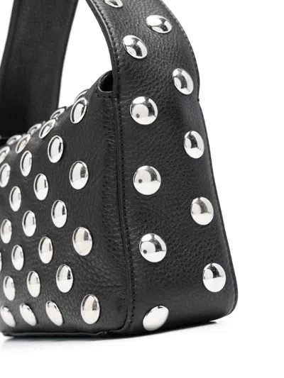Khaite Elena Small Studded Textured-leather Shoulder Bag In Black