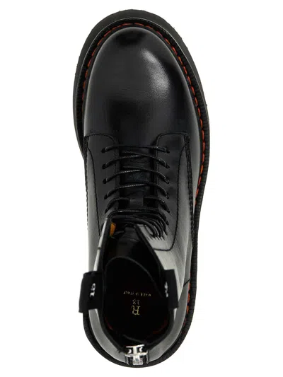R13 Black Double Stack Boots In Black