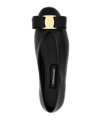 Ferragamo Ballerina Bow Black Var
