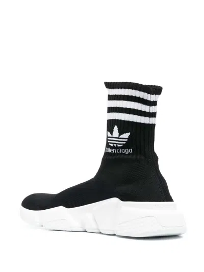 Balenciaga X Adidas Speed High-top Sneakers In Black
