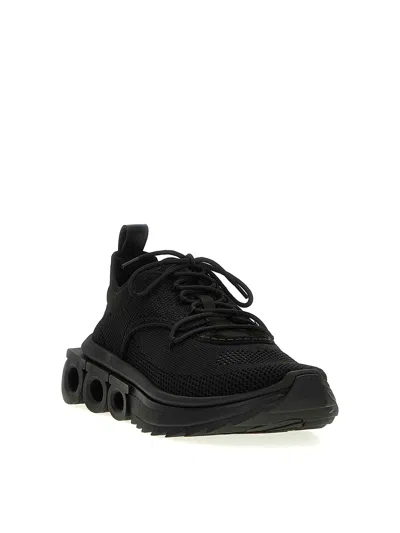 Ferragamo Sneakers Mit Gancini-schild In Black