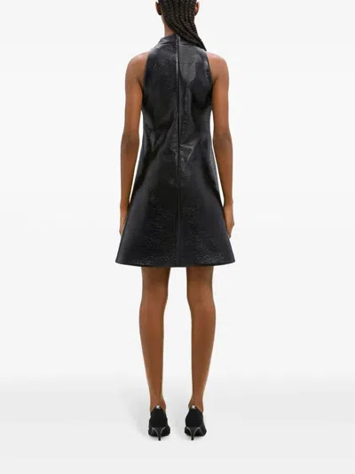 Courrèges Courreges 2 Pockets Vinyl A-line Dress Women In Black