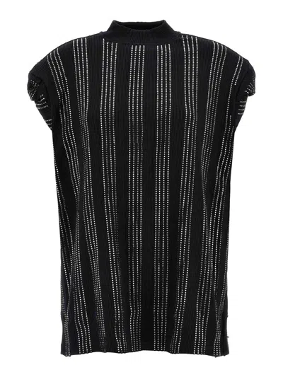 Attico Crystal Cotton T-shirt - Women's - Cotton In Black