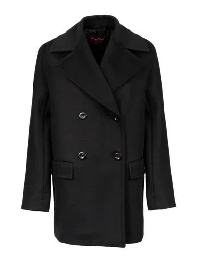 Shop Max Mara Double Breasted Jacket In Black