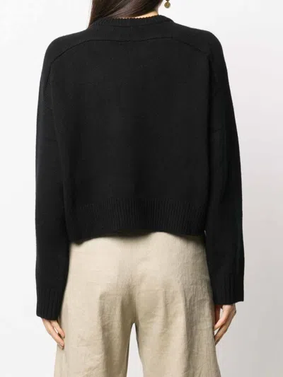 Loulou Studio Crew Neck Pullover In Black