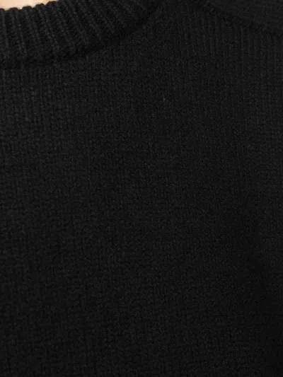 Loulou Studio Crew Neck Pullover In Black