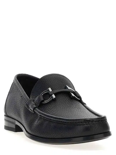 Shop Ferragamo Grandioso Loafers In Black