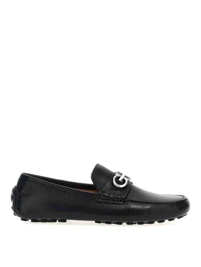 Shop Ferragamo Grazioso Loafers In Black