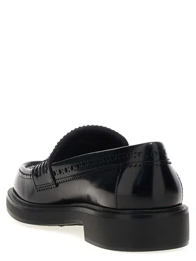 Tod's Woman Loafers Dark Green Size 7.5 Leather In Black