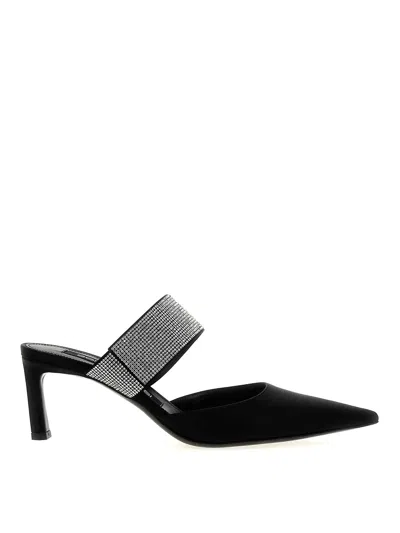 Sergio Rossi Paris Stiletto Heel Mules In Black