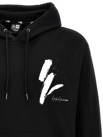 Yohji Yamamoto New Era Hooded Sweatshirt With Logoed Embroidery And Print In Black