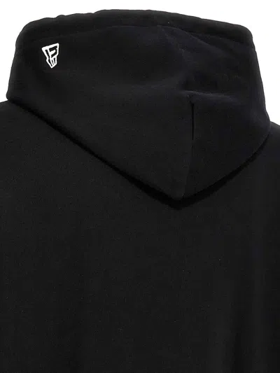 Yohji Yamamoto New Era Hooded Sweatshirt With Logoed Embroidery And Print In Black