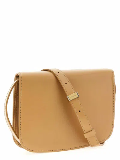 Ferragamo Fiamma Small Shoulder Bag In Beige