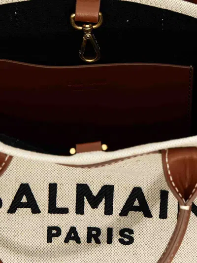 Balmain B-army Shopping Bag In Beige