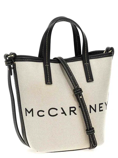 Stella Mccartney Logo Shopping Bag In Beige