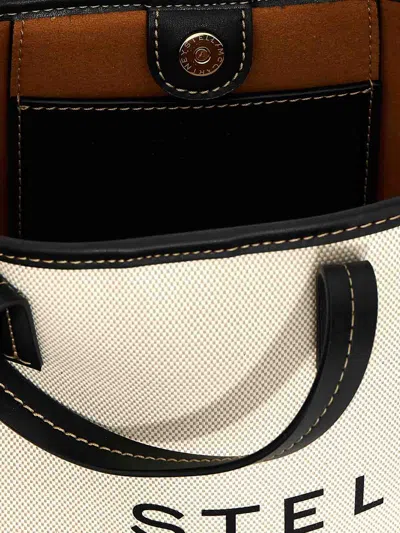 Stella Mccartney Logo Shopping Bag In Beige