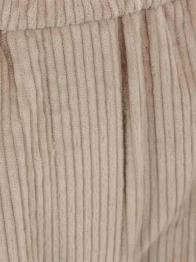Brunello Cucinelli Straight-leg Corduroy Trousers In Beige