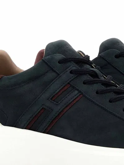 Hogan Sneakers H580 In Pelle Scamosciata In Blue
