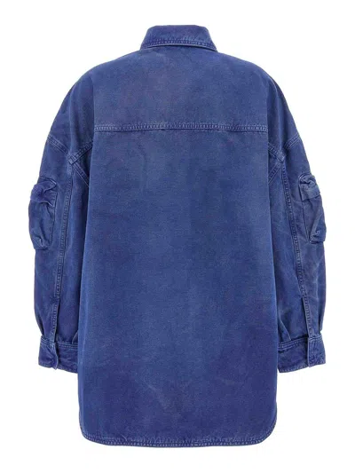 Attico Fern Coats And Trench Coats In Blue