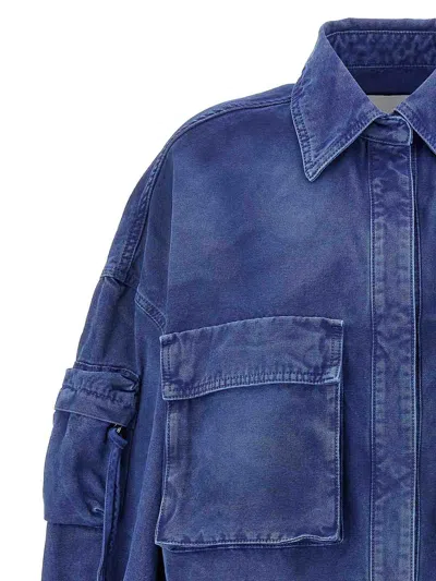 Attico Fern Coats And Trench Coats In Blue