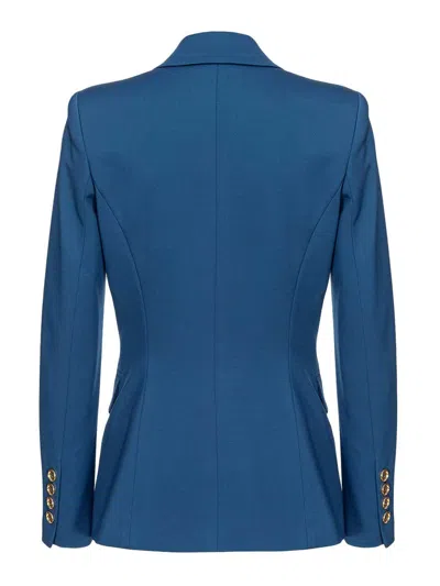 Pinko Single-breasted Blazer In Blue