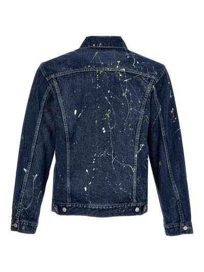 Yohji Yamamoto Patent Stain Jacket Casual Jackets And Parka Blue In Blue