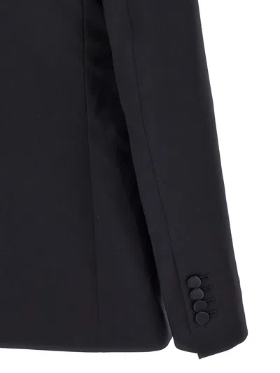 Tagliatore Single-breasted Three-piece Tuxedo Suit In Blue