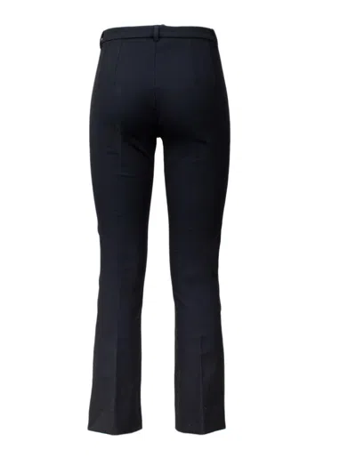 Max Mara Cropped Viscose Trousers In Blue