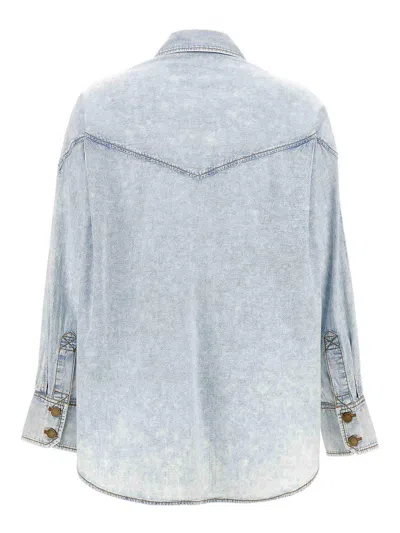 Shop Zimmermann Denim Shirt In Light Blue