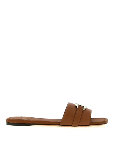 Shop Ferragamo Leah Sandals In Brown