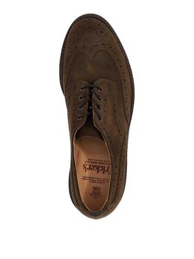 Tricker's Lace-up Shoes Featuring Brogue Detailing In Brown