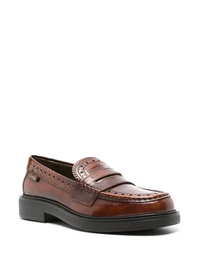 Tod's Gradient-effect Loafers In Brown