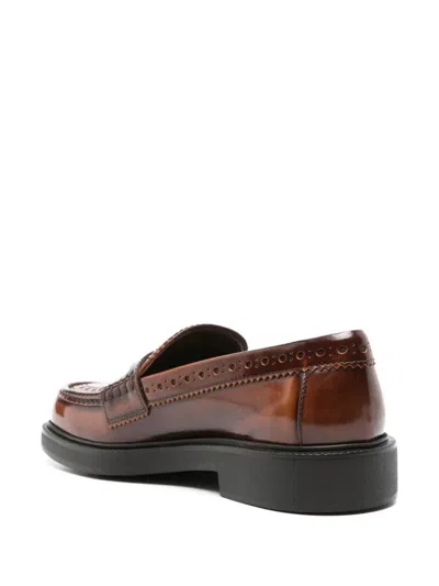 Tod's Gradient-effect Loafers In Brown