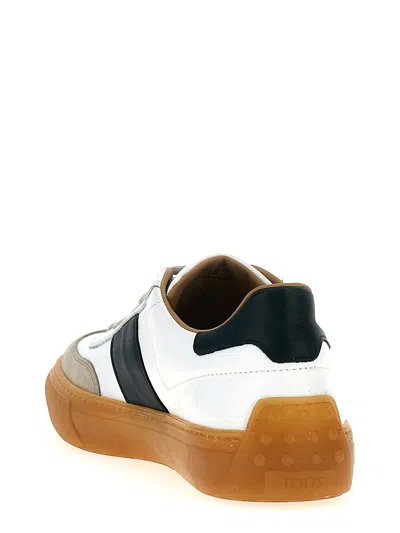 Tod's Round Toe Panel Sneakers In Green