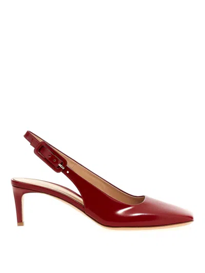 Gianvito Rossi Stiletto Heel 'ric' Slingbacks In Red