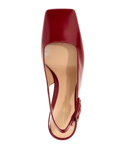 Gianvito Rossi Stiletto Heel 'ric' Slingbacks In Red