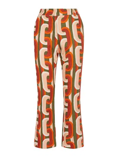 La Doublej Casual Pants In Red