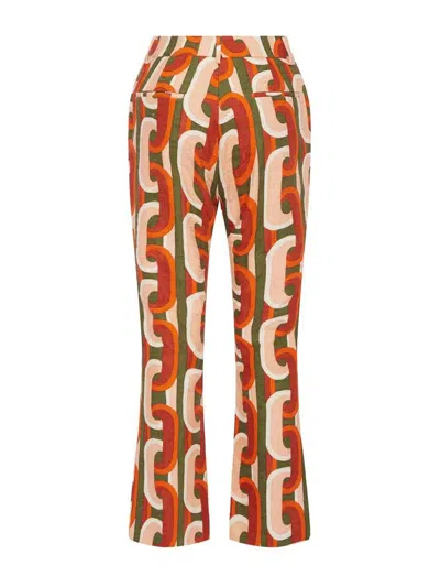 La Doublej Casual Pants In Red