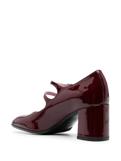 Shop Carel Paris Alice Patent Leather Mary Janes Pumps In Dark Red