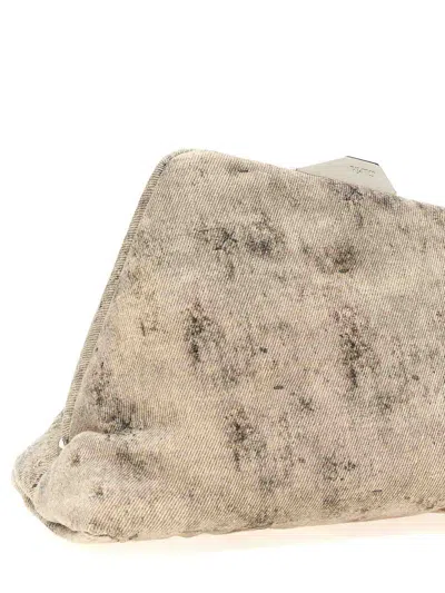 Attico Day Off Canvas Clutch In Grey