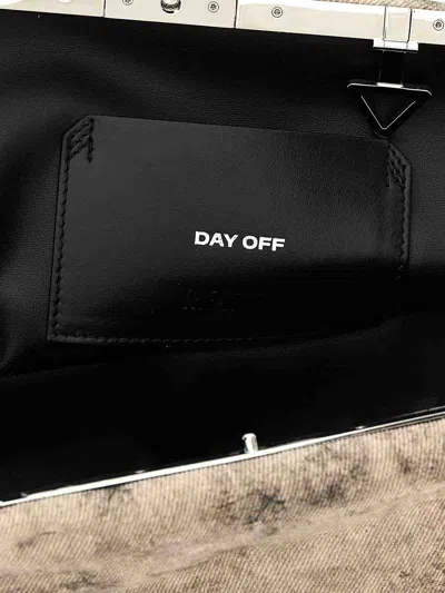 Attico Day Off Canvas Clutch In Grey