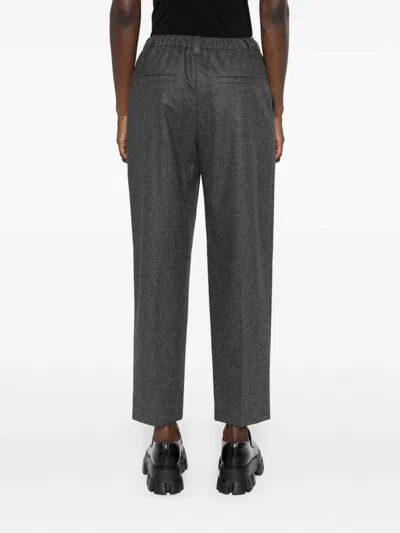 Shop Brunello Cucinelli Herringbone Trousers In Grey